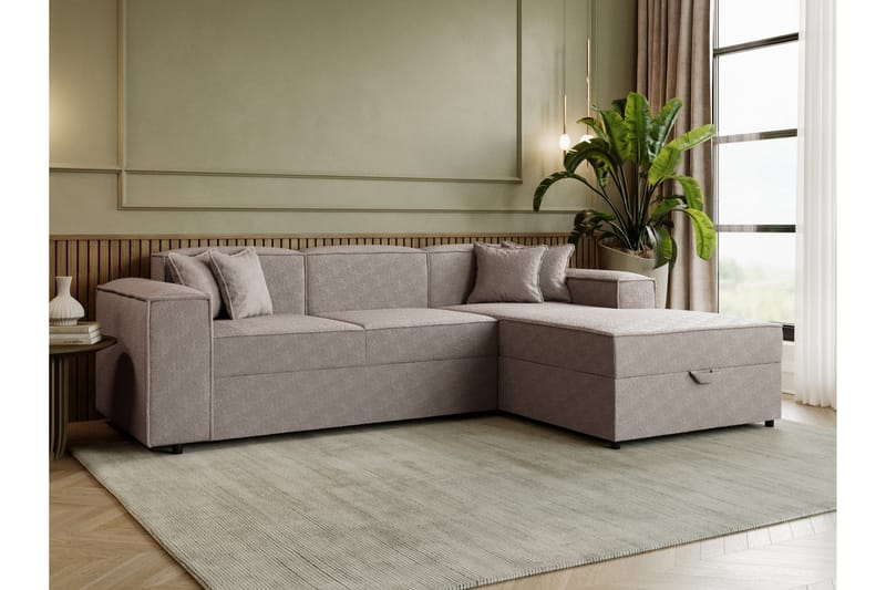 Bizantine Bäddsoffa m. Divan 3-sits - Grå - Möbler - Vardagsrum - Bäddsoffor