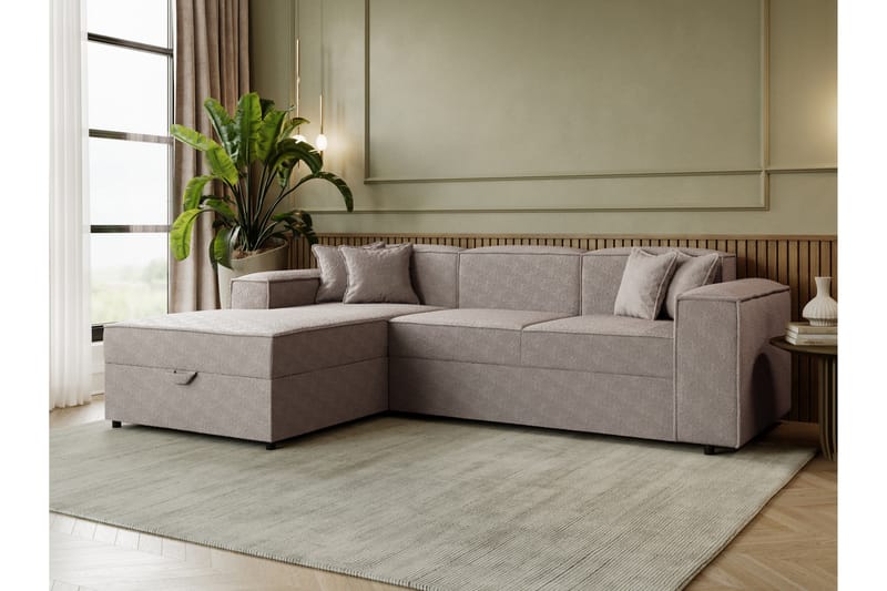 Bizantine Bäddsoffa m. Divan 3-sits - Grå - Möbler - Vardagsrum - Bäddsoffor