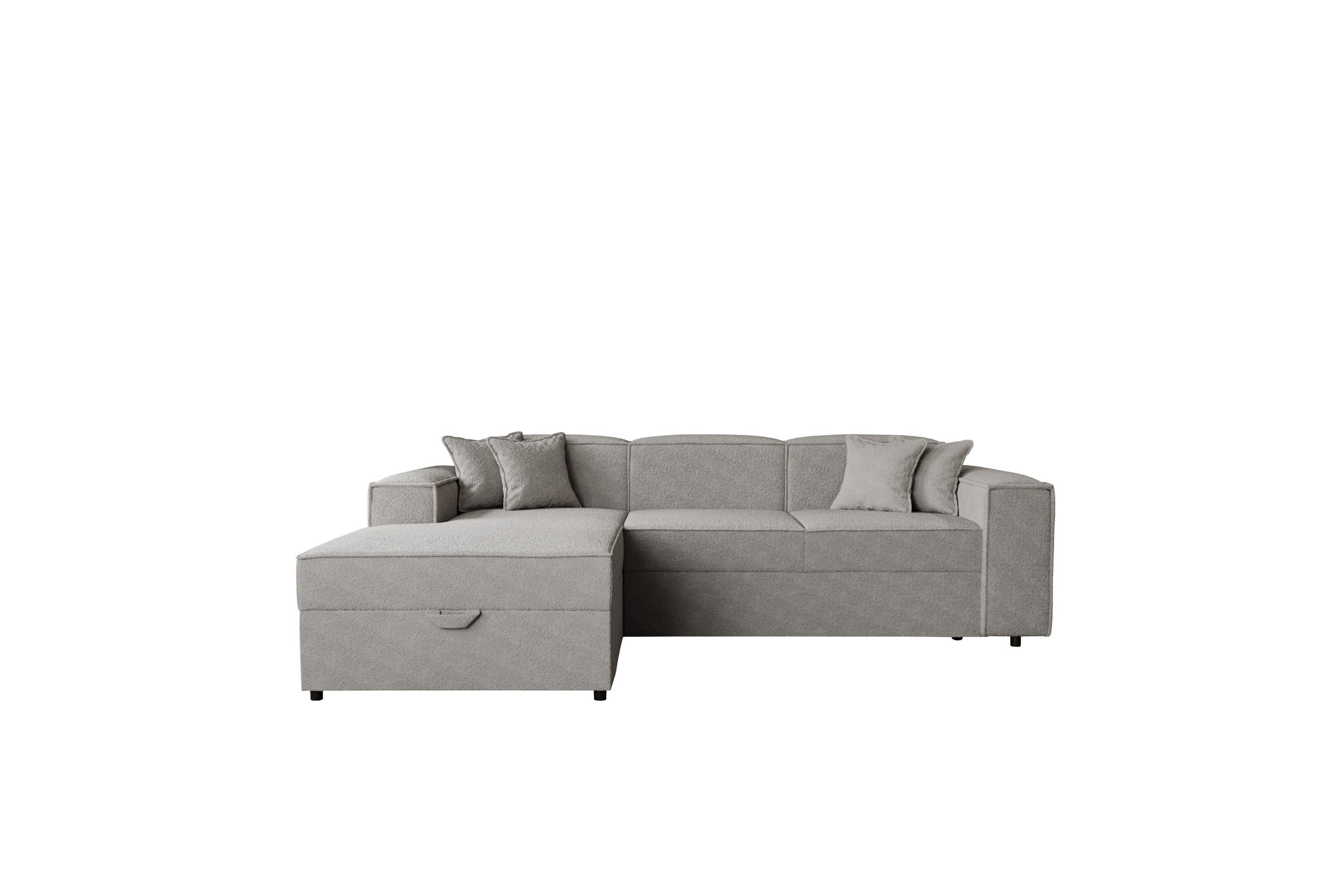 bizantine bäddsoffa m. divan 3-sits - grå