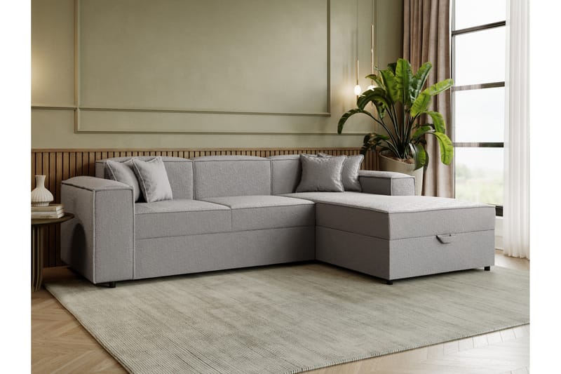 Bizantine Bäddsoffa m. Divan 3-sits - Grå - Möbler - Vardagsrum - Bäddsoffor
