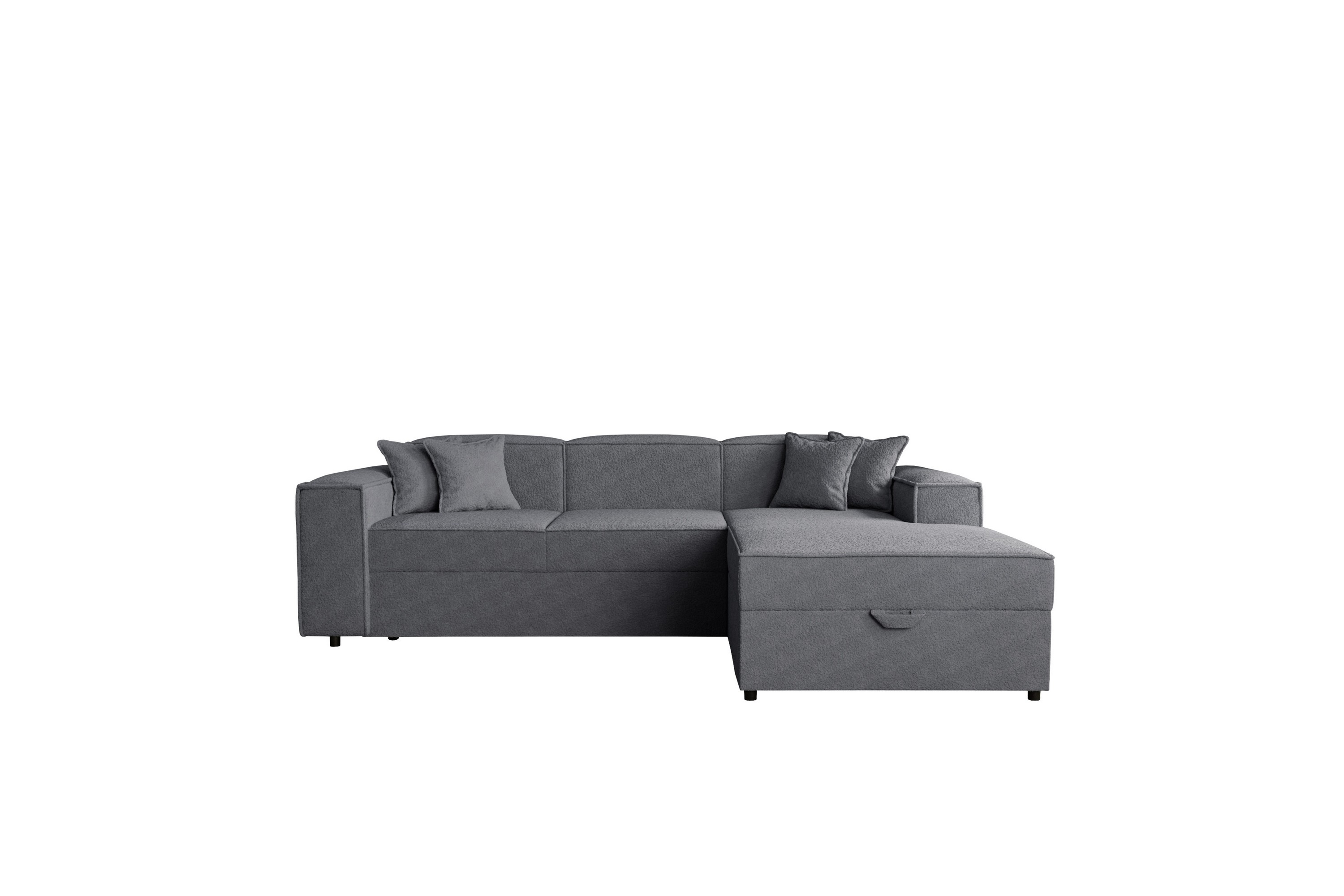 bizantine bäddsoffa m. divan 3-sits - grå