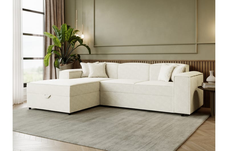 Bizantine Bäddsoffa m. Divan 3-sits - Vit/Grå/Svart - Möbler - Vardagsrum - Bäddsoffor