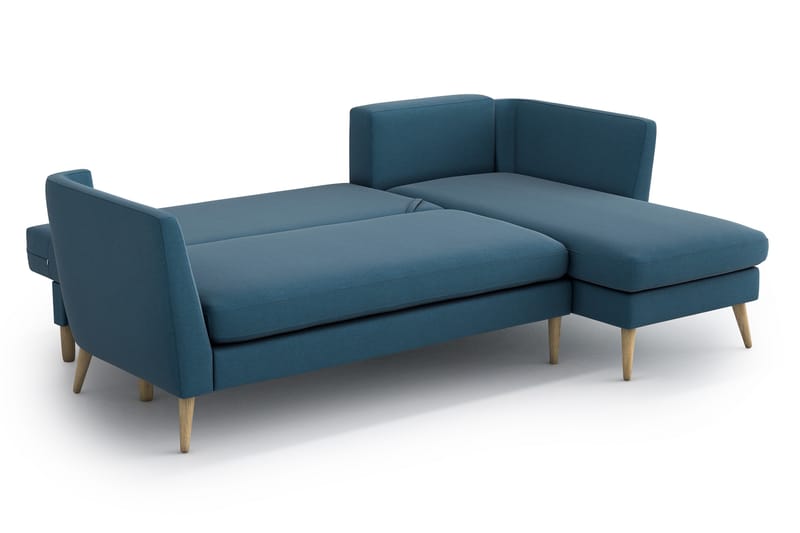 BOBBIE 3-sits Bäddsoffa med Divan Blå - Möbler - Vardagsrum - Bäddsoffor