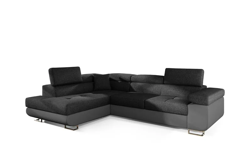 Bobis Bäddsoffa med Schäslong Vänster - Grå - Möbler - Vardagsrum - Bäddsoffor