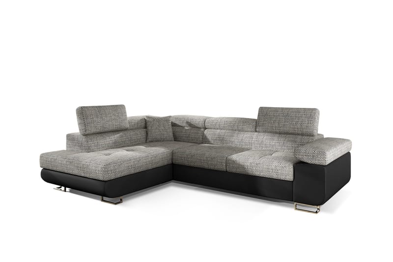 Bobis Bäddsoffa med Schäslong Vänster - Grå/Svart - Möbler - Vardagsrum - Bäddsoffor