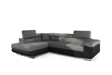 Bobis Bäddsoffa med Schäslong Vänster - Grå/Svart - Möbler - Vardagsrum - Bäddsoffor