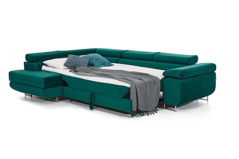 Bobis Bäddsoffa med Schäslong Vänster - Grön - Möbler - Vardagsrum - Bäddsoffor