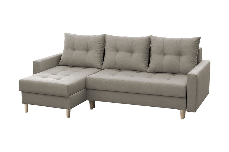 BODO Divanbäddsoffa 222x140x90 cm - Beige/Grå - Bäddsoffor - Bäddsoffa divan