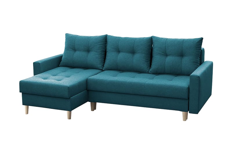 BODO Divanbäddsoffa 222x140x90 cm - Blå - Bäddsoffor - Bäddsoffa divan