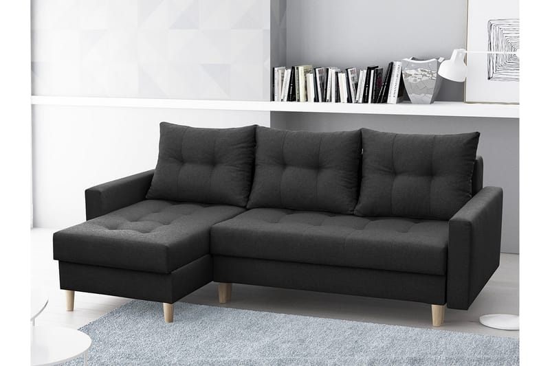 BODO Divanbäddsoffa 222x140x90 cm - Blå - Möbler - Vardagsrum - Bäddsoffor