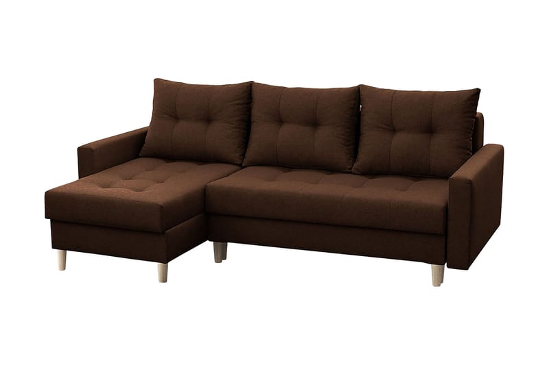 BODO Divanbäddsoffa 222x140x90 cm - Brun - Bäddsoffor - Bäddsoffa divan