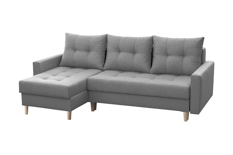 BODO Divanbäddsoffa 222x140x90 cm - Grå - Möbler - Vardagsrum - Bäddsoffor