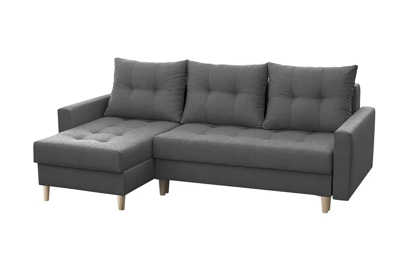 Bodo Divanbäddsoffa 222x140x90 cm - Mörkgrå - Möbler - Vardagsrum - Bäddsoffor