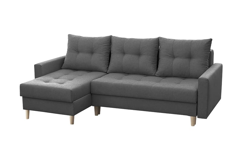 BODO Divanbäddsoffa 222x140x90 cm Mörkgrå - Möbler - Vardagsrum - Bäddsoffor
