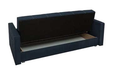 Bona 3-sits Rektangulär Längsbäddad Bäddsoffa 115x190 cm med Förvaring i Tyg - Brun - Möbler - Vardagsrum - Bäddsoffor