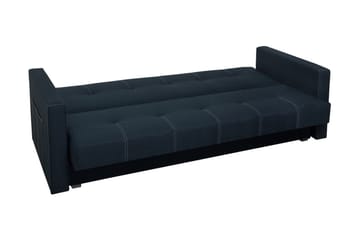 Bona 3-sits Rektangulär Längsbäddad Bäddsoffa 115x190 cm med Förvaring i Tyg - Brun - Möbler - Vardagsrum - Bäddsoffor