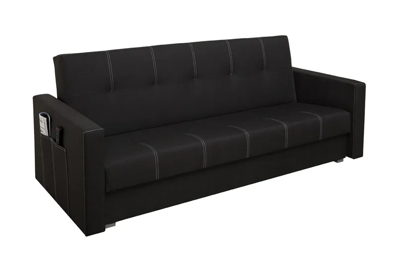 Bona Bäddsoffa 214x89x88 cm, Svart