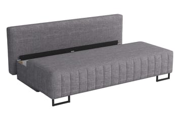 Bonsall 3-sits Längsbäddad Bäddsoffa 146x200 cm med Förvaring i Tyg - Brun - Möbler - Vardagsrum - Bäddsoffor