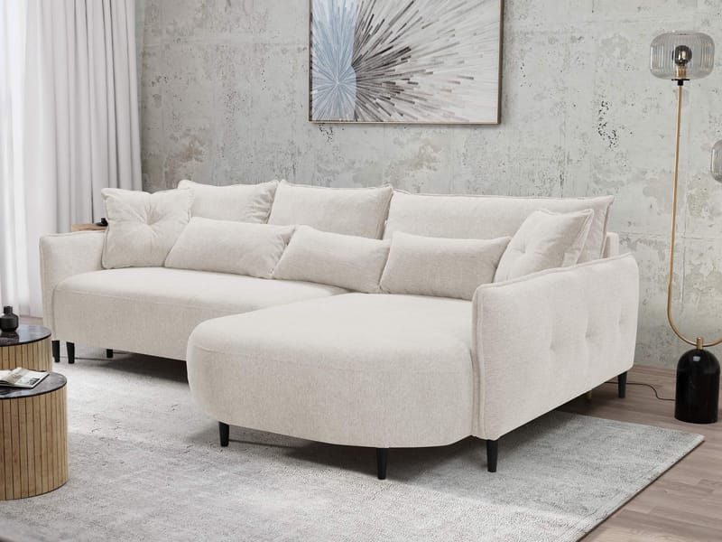 Bornalle 3-sits Bäddsoffa med divan - beige - Möbler - Vardagsrum - Bäddsoffor