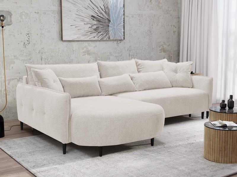Bornalle 3-sits Bäddsoffa med divan - beige - Möbler - Vardagsrum - Bäddsoffor - Hörnbäddsoffa