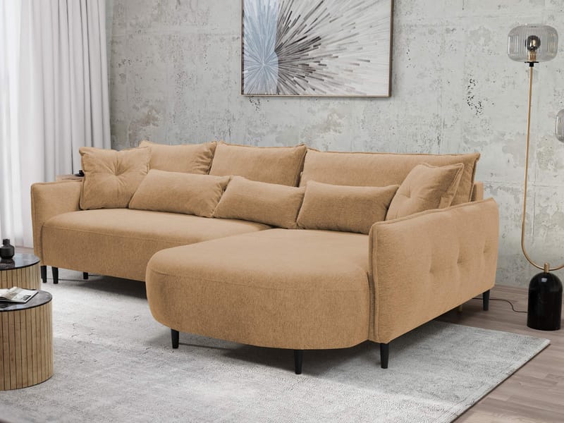 Bornalle 3-sits Bäddsoffa med divan - Glow 07 - Möbler - Vardagsrum - Bäddsoffor - Hörnbäddsoffa