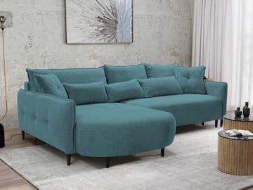 Bornalle 3-sits Bäddsoffa med divan - Glow 12 (turkos) - Möbler - Vardagsrum - Bäddsoffor