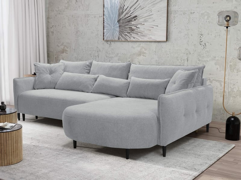 Bornalle 3-sits Bäddsoffa med divan - grå - Möbler - Vardagsrum - Bäddsoffor