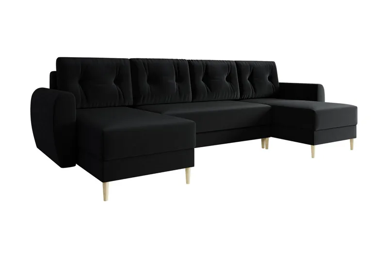 Bornalle Bäddsoffa - Svart - Möbler - Vardagsrum - Bäddsoffor - U bäddsoffa