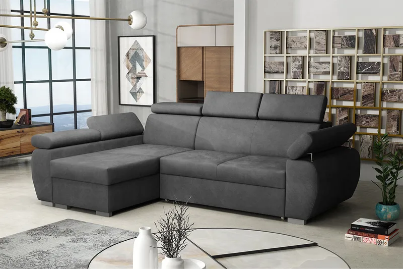 Boston Hörnsoffa Vänster - Mörkgrå - Möbler - Vardagsrum - Bäddsoffor