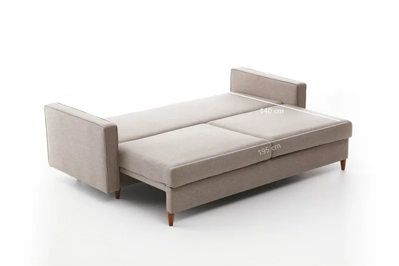 Braneles Bäddsoffa 3-sits - Beige - Möbler - Vardagsrum - Bäddsoffor