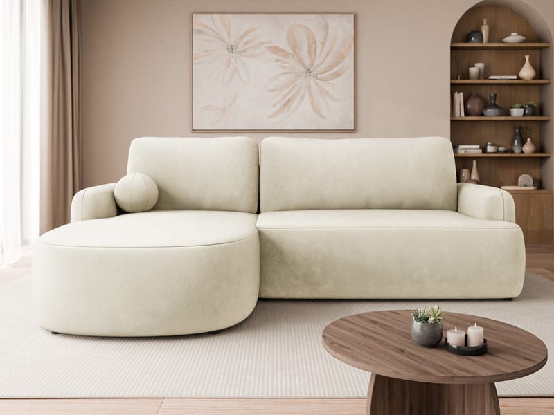 Branrel 3-sits Soffa med divan - beige - Möbler - Vardagsrum - Bäddsoffor - Hörnbäddsoffa