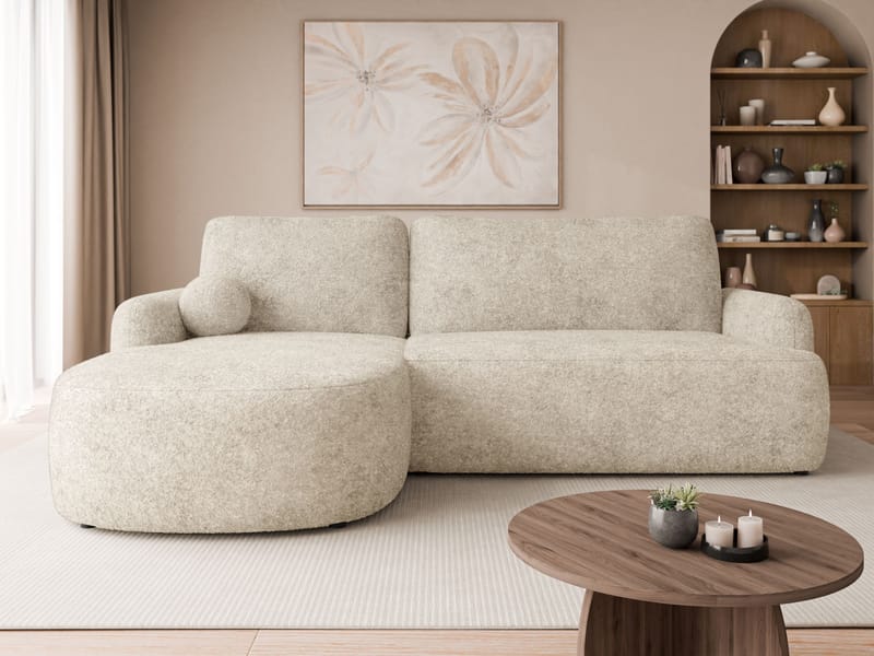 Branrel 3-sits Soffa med divan - beige - Möbler - Vardagsrum - Bäddsoffor - Hörnbäddsoffa