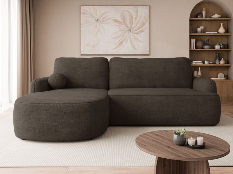 Branrel 3-sits Soffa med divan - Brun - Möbler - Vardagsrum - Bäddsoffor - Hörnbäddsoffa