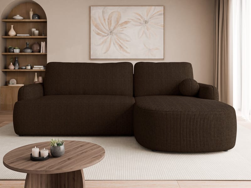 Branrel 3-sits Soffa med divan - brun - Möbler - Vardagsrum - Bäddsoffor