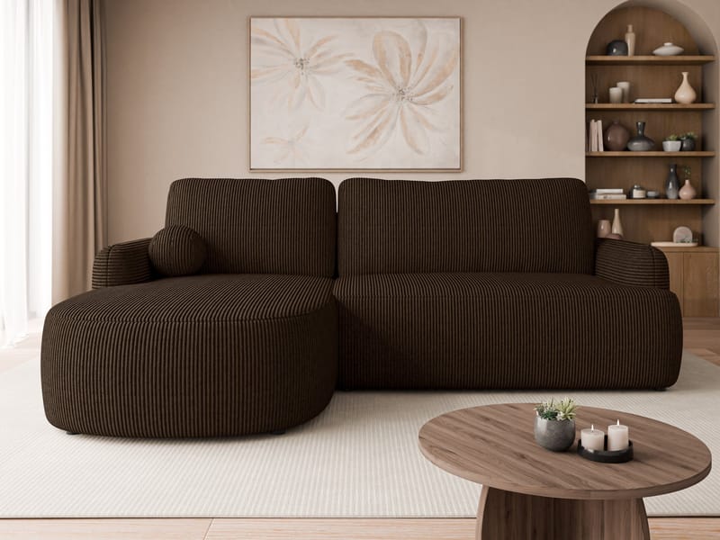 Branrel 3-sits Soffa med divan - brun - Möbler - Vardagsrum - Bäddsoffor - Hörnbäddsoffa
