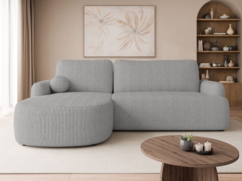 Branrel 3-sits Soffa med divan - grå - Möbler - Vardagsrum - Bäddsoffor - Hörnbäddsoffa