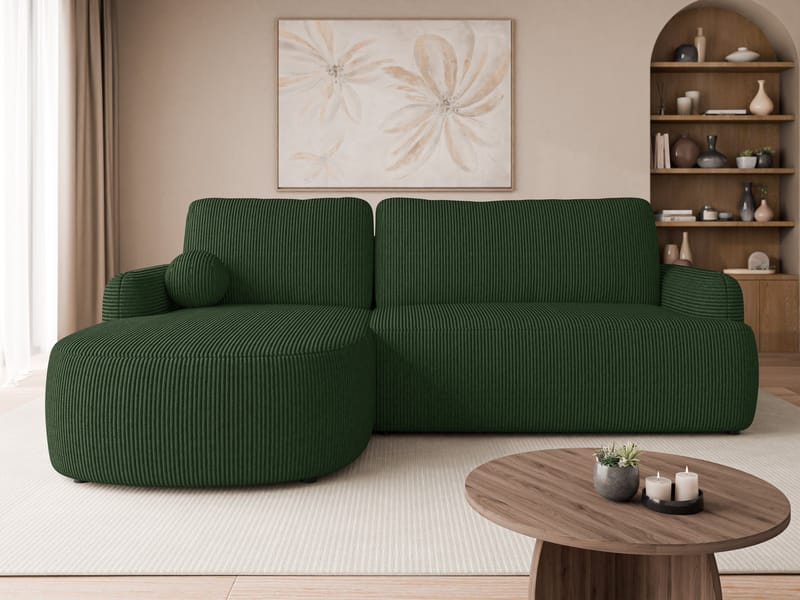 Branrel 3-sits Soffa med divan - grön - Möbler - Vardagsrum - Bäddsoffor - Hörnbäddsoffa