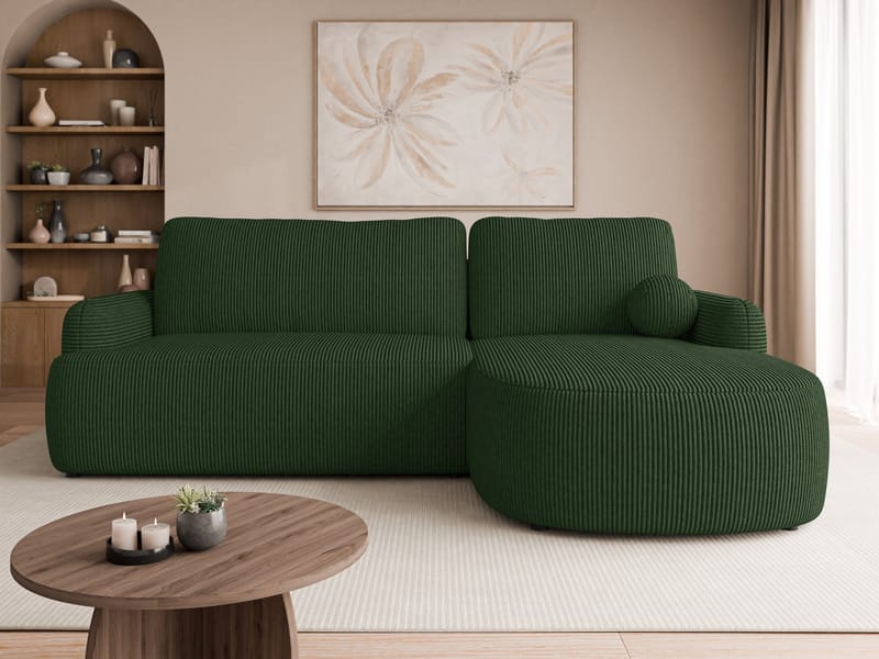 Branrel 3-sits Soffa med divan - grön - Möbler - Vardagsrum - Bäddsoffor - Hörnbäddsoffa