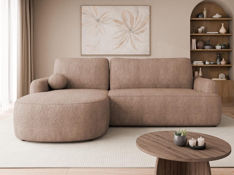 Branrel 3-sits Soffa med divan - rosa - Möbler - Vardagsrum - Bäddsoffor - Hörnbäddsoffa