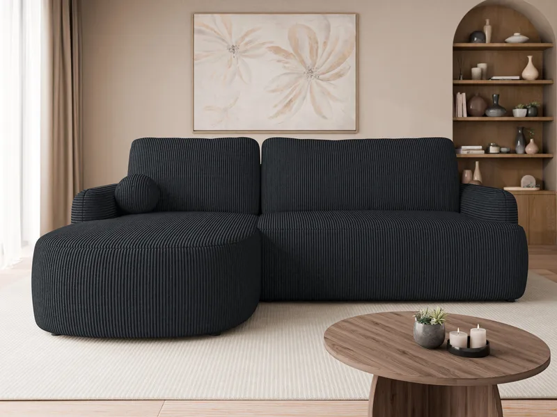 Branrel 3-sits Soffa med divan - svart - Möbler - Vardagsrum - Bäddsoffor - Hörnbäddsoffa
