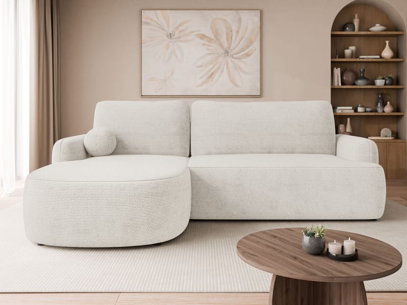 Branrel 3-sits Soffa med divan - vit - Möbler - Vardagsrum - Bäddsoffor - Hörnbäddsoffa