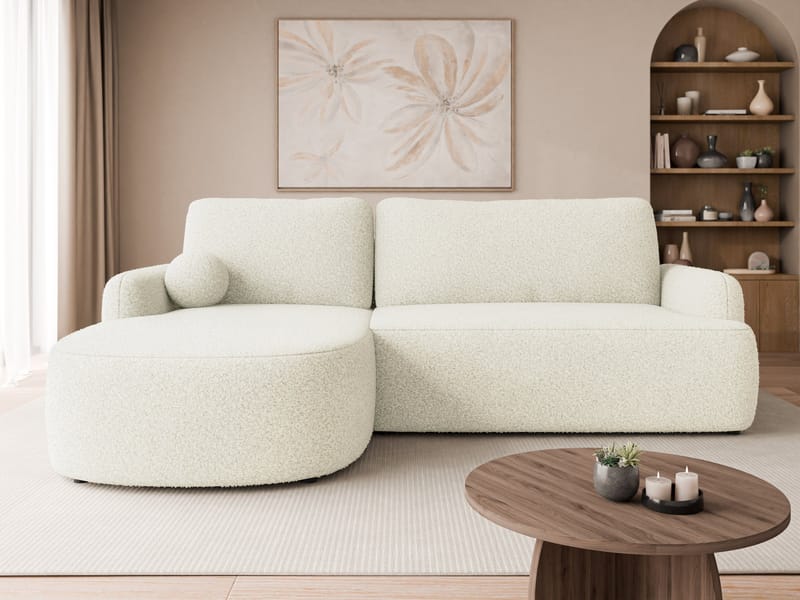 Branrel 3-sits Soffa med divan - vit - Möbler - Vardagsrum - Bäddsoffor - Hörnbäddsoffa