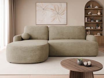 Branrel 4-sits Bäddsoffa med Divan Vänster - Beige - Möbler - Vardagsrum - Bäddsoffor - Hörnbäddsoffa