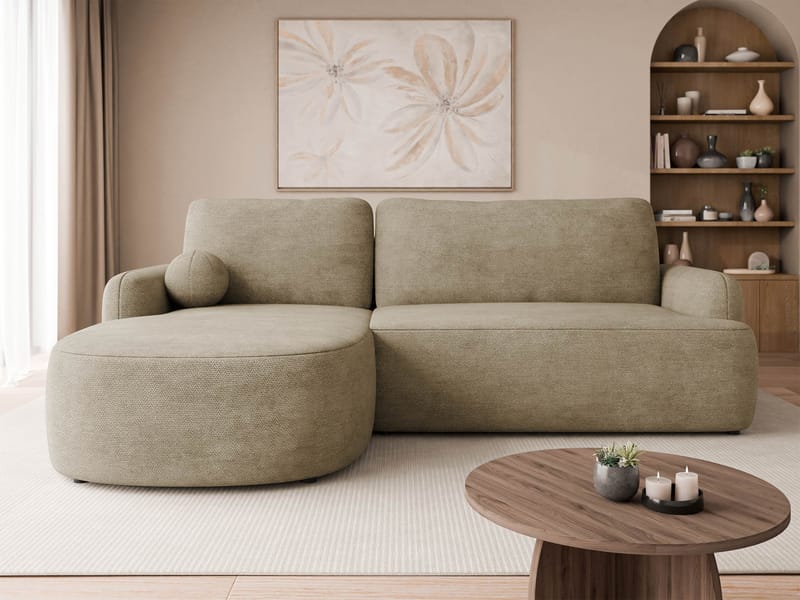 Branrel 4-sits Bäddsoffa med Divan Vänster - Beige - Möbler - Vardagsrum - Bäddsoffor - Hörnbäddsoffa