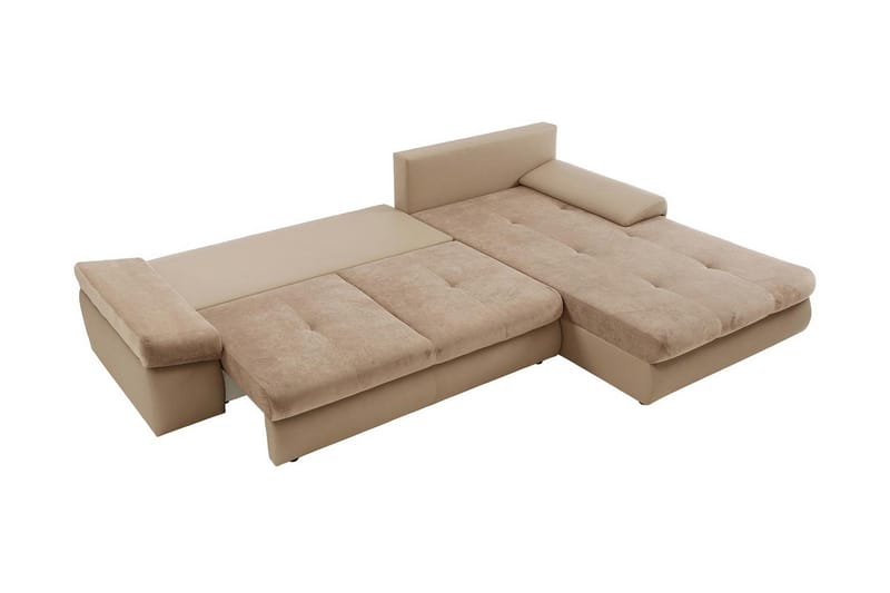 BRASEL Divanbäddsoffa 313x215x82 cm - Grå - Möbler - Vardagsrum - Bäddsoffor
