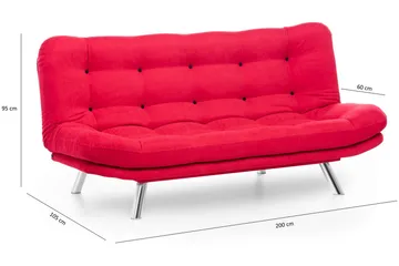 Breana Bäddsoffa 3-sits - Röd - Möbler - Vardagsrum - Bäddsoffor