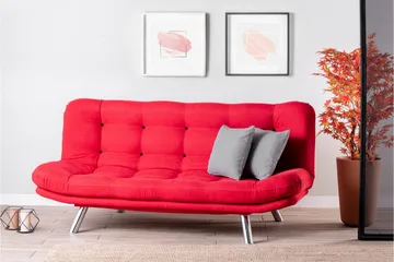 Breana Bäddsoffa 3-sits - Röd - Möbler - Vardagsrum - Bäddsoffor