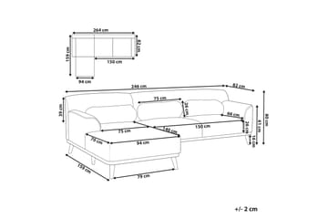 Bree Hörnsoffa 3-sits - Grå/Ljust trä - Möbler - Vardagsrum - Bäddsoffor - Bäddsoffa divan