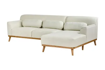 Bree Hörnsoffa 3-sits - Vit/Ljust trä - Möbler - Vardagsrum - Bäddsoffor - Bäddsoffa divan