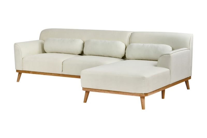 Bree Hörnsoffa 3-sits - Vit/Ljust trä - Möbler - Vardagsrum - Bäddsoffor - Bäddsoffa divan